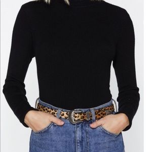 Nasty Gal Leopard Belt One Size NEW